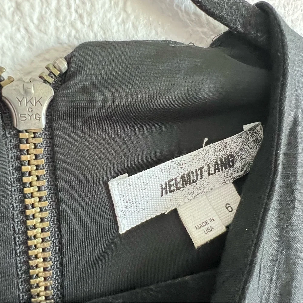 Helmut‎ Lang Women’s Lucid Black Sleeveless Asymmetric Dress Linen